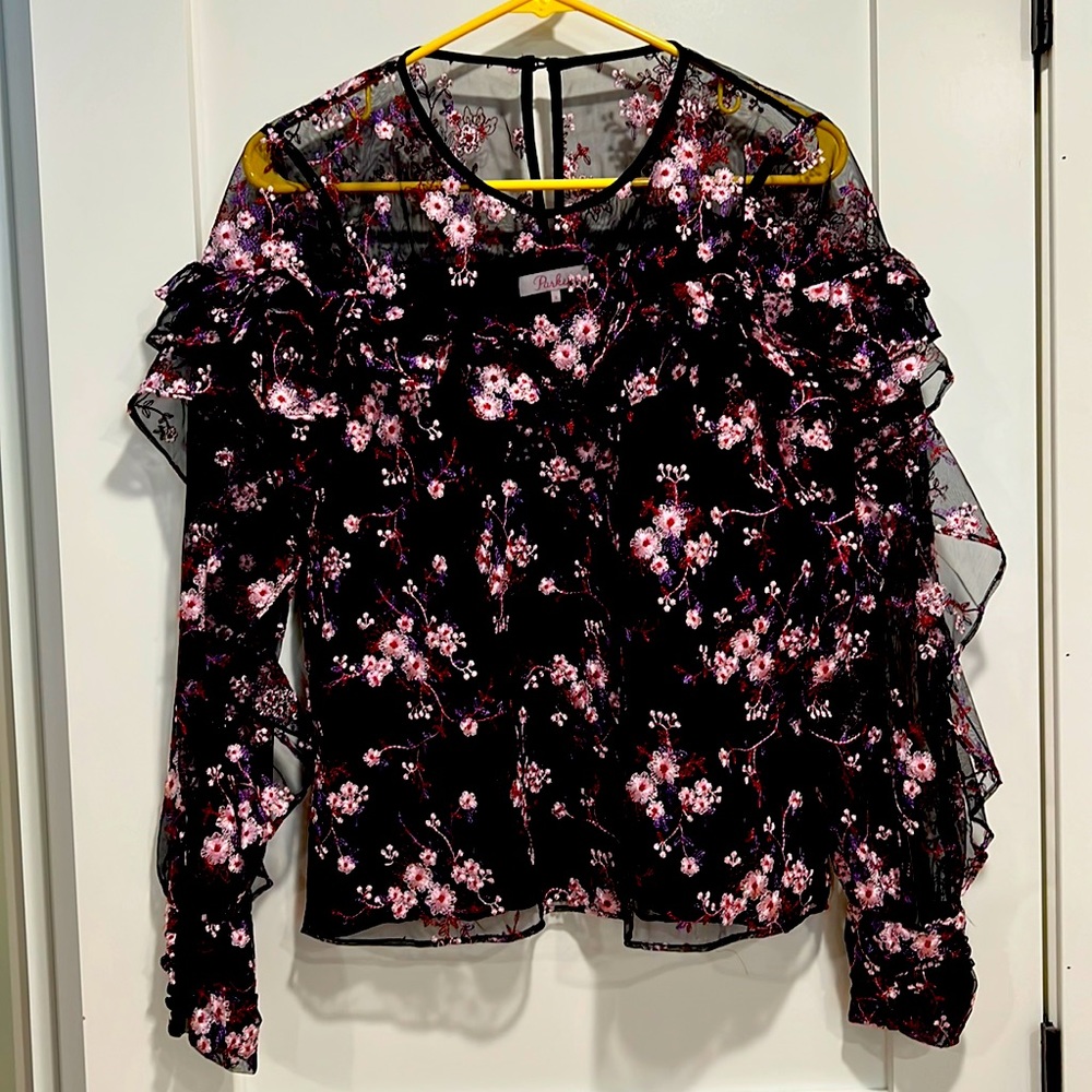 Parker floral long sleeve shirt size small